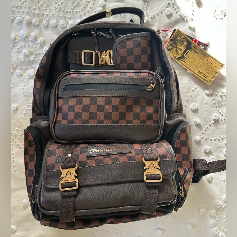 NWT SPRAYGROUND FLEX CHEX CARGO BACKPACK - Picture 1 of 6